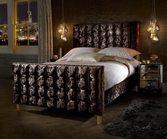 Chesterfield Bett Polsterbett Doppelbett Betten Big XXL Designer Luxus Bett
