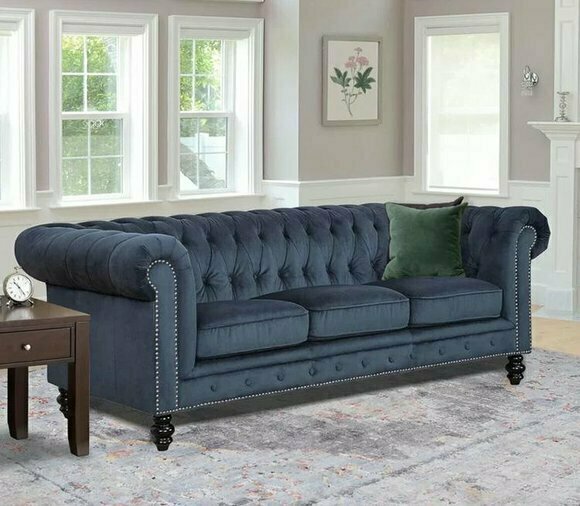 Günstig & Hochwertig Chesterfield Sofa Couch Dreisitzer Garnitur Neu