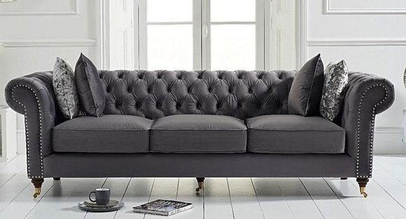 Gemütliche Couch - Klassische Chesterfield Sofa Polster Lümmel Couchen