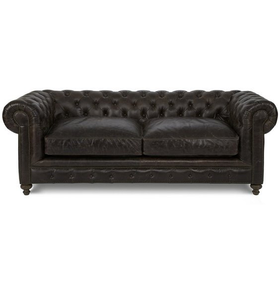 Klassische Leder Polster Couch Chesterfield England Sitz Luxus Dreisitzer