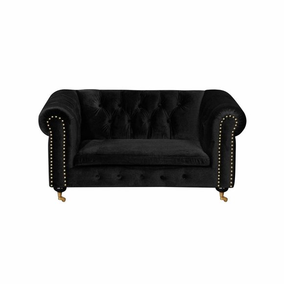 Chesterfield 2 Sitzers Klassische Luxus Barock Rokoko Sofa Textil Leder