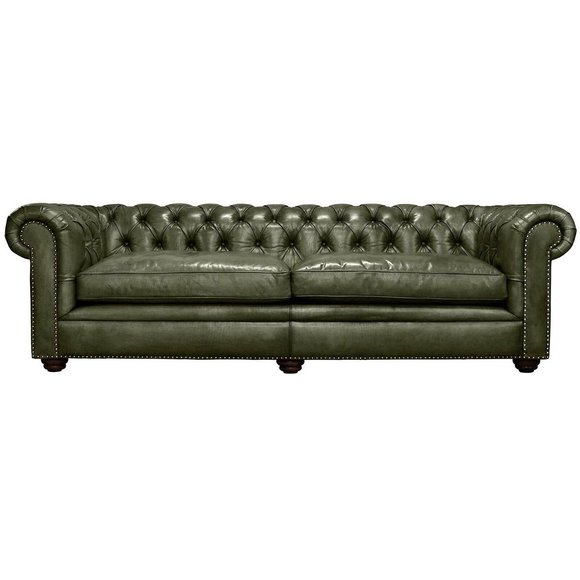 Elegante Wohnzimmer Couch Viersitzer Chesterfield Leder Stoff Couchen