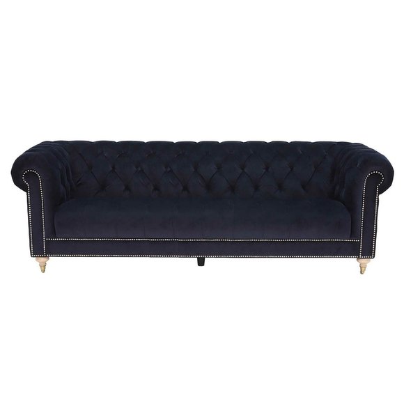 Chesterfield 4 Sitzers Klassische Luxus Barock Rokoko Sofa Textil Leder