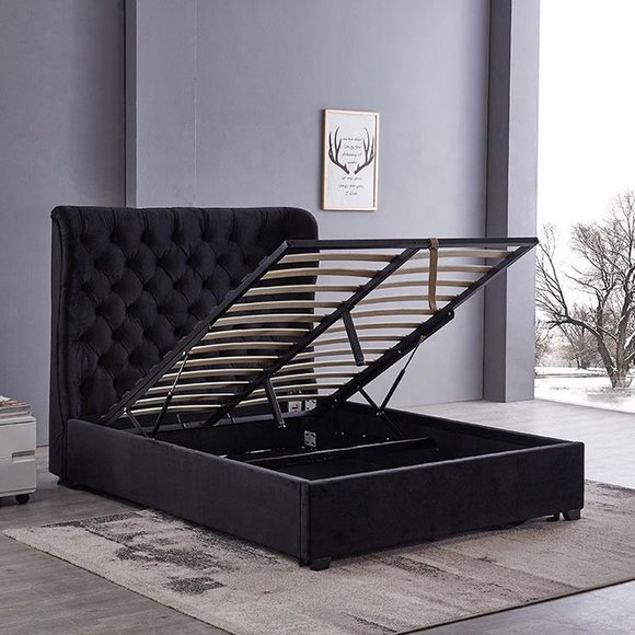 Bett Chesterfield Polsterbett Luxus Schlafzimmer Design Betten Leder 140x200cm