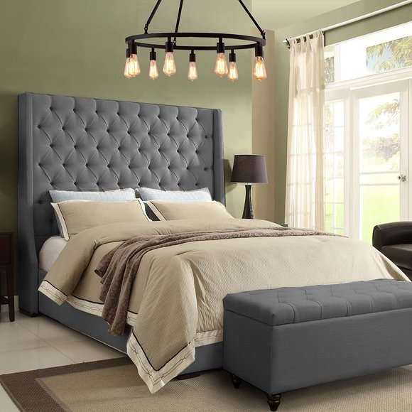 Klassisches Design Bett Polster Betten Textil 140x200cm jvmoebel ®
