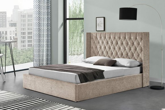 Chesterfield Bett Design Schlafzimmer Englisches Betten 180x200cm Textil
