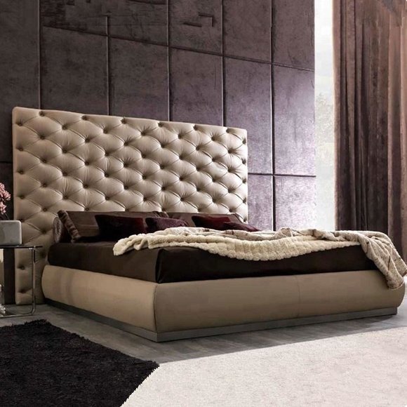 Wandpaneel Bett Paneel Chesterfield Polster Betten Schlafzimmer XXL Big 180x200