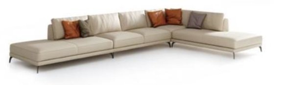 Wohnlandschaft L-Form Ecksofa Couch Design Polster Leder Garnitur Sofa Ecke Neu