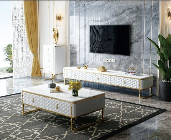 Designer RTV TV Anrichte Kommode Side Low Board Schrank Zimmer Regal Luxus Wohn
