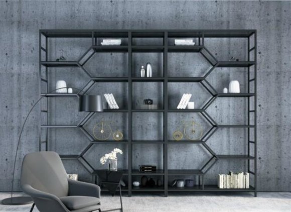 Metall Regal Trennwand Designer Luxus Regale Loft Stil Schrank 3tlg. Set Neu