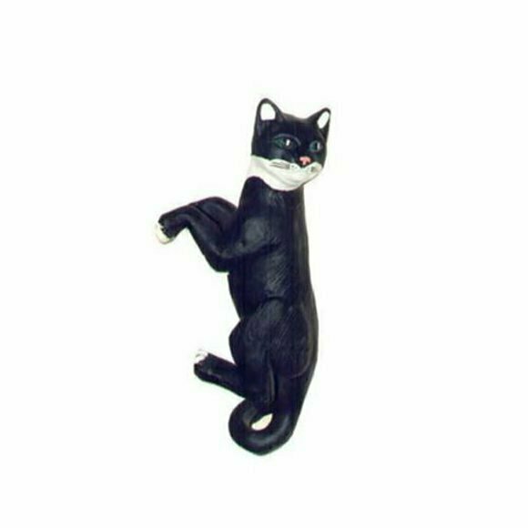 Dekoration Garten Plastik Figuren Handbemalte Figur Statue Katze hängend 60cm