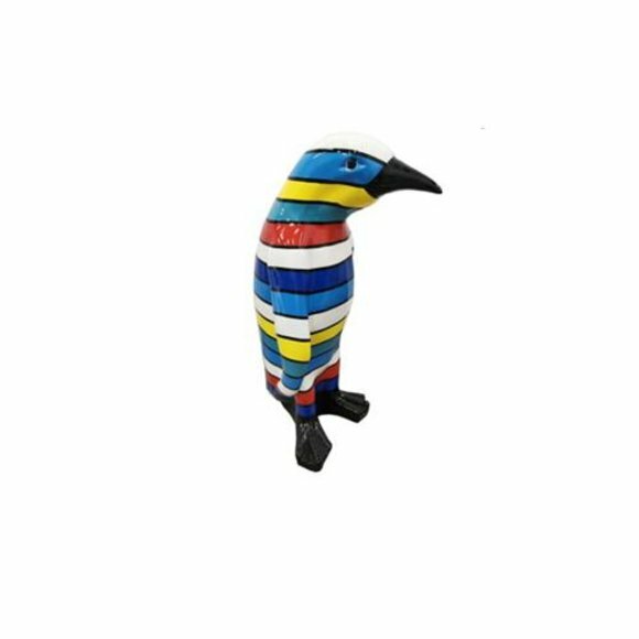 pinguin figur abstrakte figuren statuen moderne statue bunt bemalt neu 70cm A831