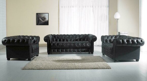 Chesterfield Sofa 2 Sitzer Polster Design Couchen Sofas Garnitur NEU Zweisitzer