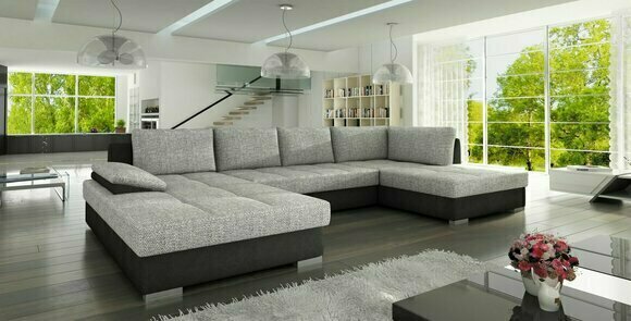 Couch Garnitur U Form Big design Wohnlandschaft Ecksofa xxl Polster Eck Sitz neu