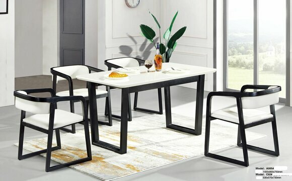 Gruppe Ess 4x Stühle Polster Sitz Tisch Stuhl Set Garnitur Lehn Tische Neu Holz