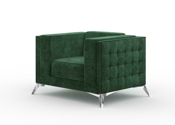 Chesterfield Sessel 1 Sitzer Couchen Polster Neu Fernseh Sofa Textil Stoff Couch