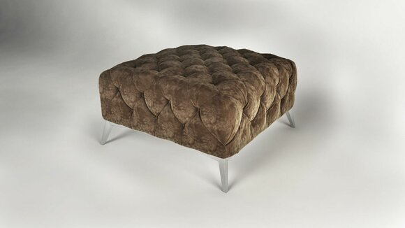 Fußhocker Ottomane Puff Chesterfield Hocker Polster Ottoman Design Samt Textil