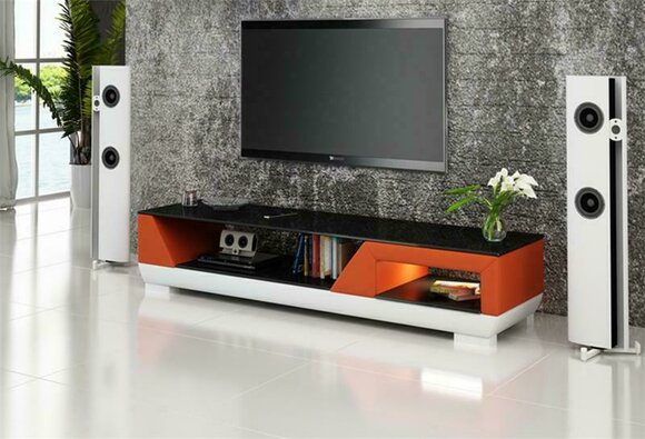 Sideboard rtv Kommode Schrank Designer Möbel Low Board Kommoden Glas Leder Neu