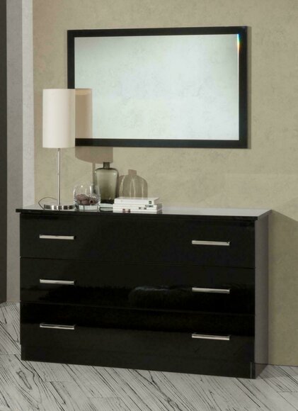 Buffet Anrichte Kommode Spiegel Echte Handarbeit Holz Regal 2tlg Regale Kommoden