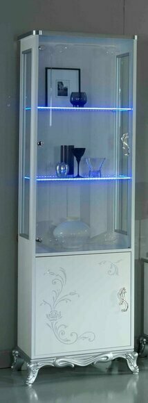 Klassische Schrank Bücherschrank Bücherregal Vitrine Vitrinenschrank Glasschrank