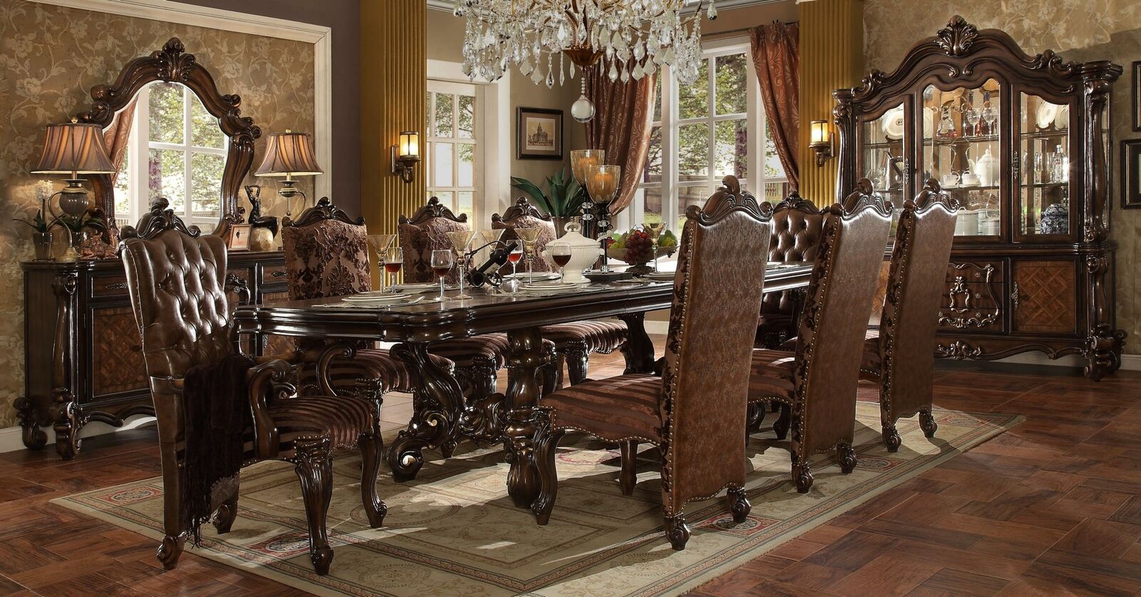 Königlicher Esstisch Tisch Holz Luxus Tische Barock Rokoko Esszimmer Antik Stil