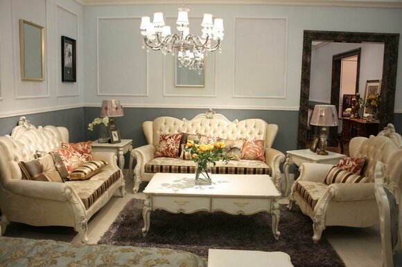 Klassische Garnitur Chesterfield 4tlg. Set Sofagarnitur Couch Sofa Sofa Polster
