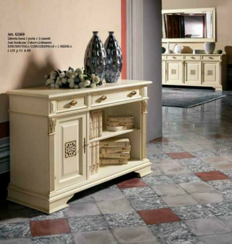 Italienische Design Möbel Antik - Holz Bar Anrichte Schrank Kommode Sideboard