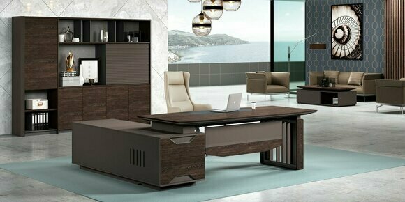 Aktenschrank Bücherregal Regale Schrank Luxus Büro Möbel Schränke 260cm Holz neu