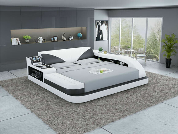 Multifunktion Bett Doppelbetten Modernes Bettgestell Betten 180x200cm Hotel Neu