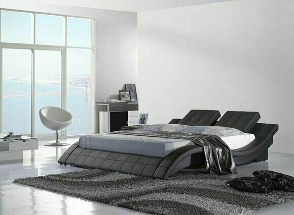 Doppelbett Designer Bett Ehebett Polsterbett Schlafzimmer Lederbett Neu Betten