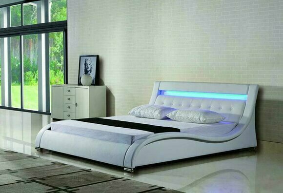Bett Betten Polster Doppel Ehe Hotel Luxus Leder Moderne Designer Schlafzimmer
