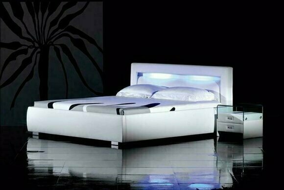 Bett Betten Polster Doppel Ehe Hotel Luxus Leder Moderne Designer Schlafzimmer