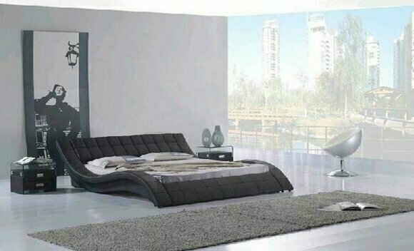 Ehebett Polsterbett Doppelbett Designer Bett Schlafzimmer Lederbett Neu Betten