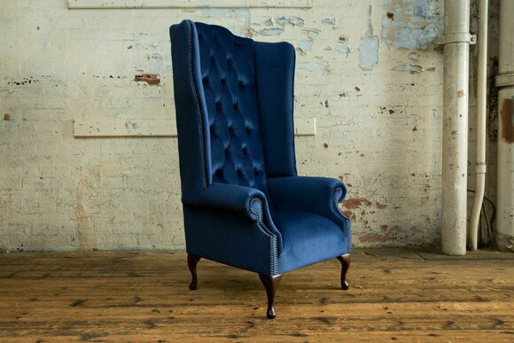 Sessel Club Lounge Designer Lehn Stuhl Polster Sofa 1 Sitzer Neu Samt Fernseh