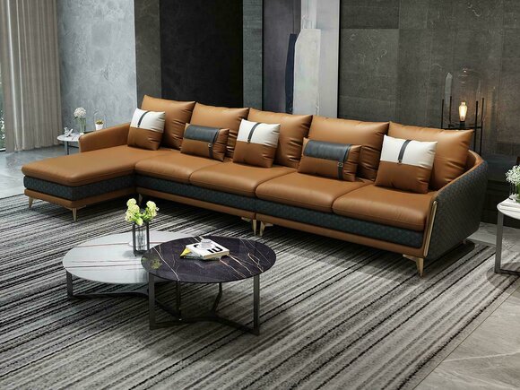 Designer Ecksofa L Form Sofa Moderne Sofas Ledersofa Eckgarnitur Couchen Polster