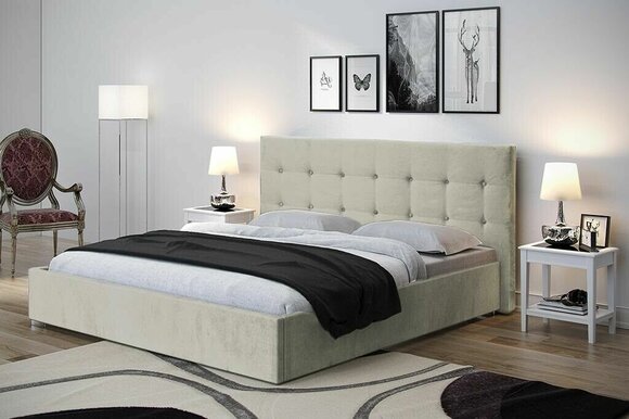 Luxus Polster Design Betten Doppel Modernes Bett Ehe Exklusiv 180x200 cm Gestell