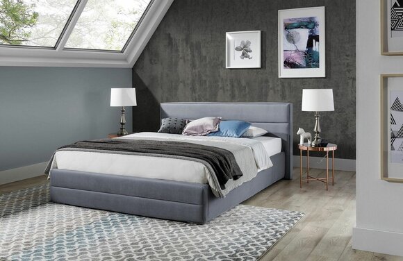 Designer Bett Schlafzimmer Betten Textil Leder Hotel Luxus Polster Sitz Stoff