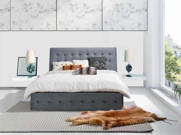 Luxus Schlafzimmer Bett Polster Design Luxus Doppel Hotel Betten 140x200cm Neu