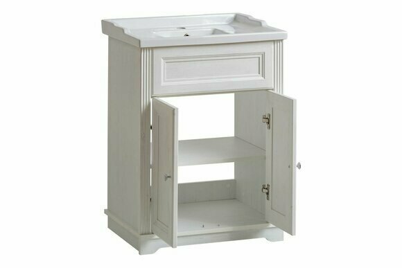 Badmöbel Antik Stil Becken Landhaus Badezimmer 60cm Waschbecken Unterschrank