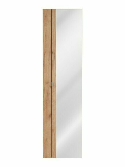 Hängeschrank mit Spiegel Badezimmerregal hoch Hänge Hochschrank 45*33*170 cm