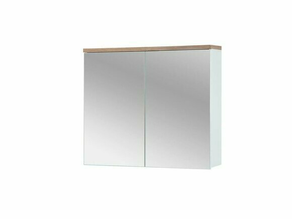 Spiegelschrank Wandschrank Badezimmerschrank mit Spiegel 80 cm Regal Bad Möbel