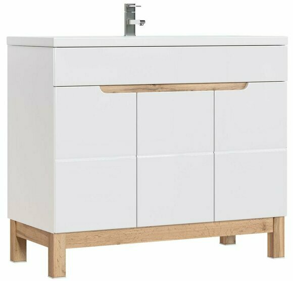 Waschtisch Badezimmer Schränke Waschtische Waschbecken Becken Unterschrank 100cm