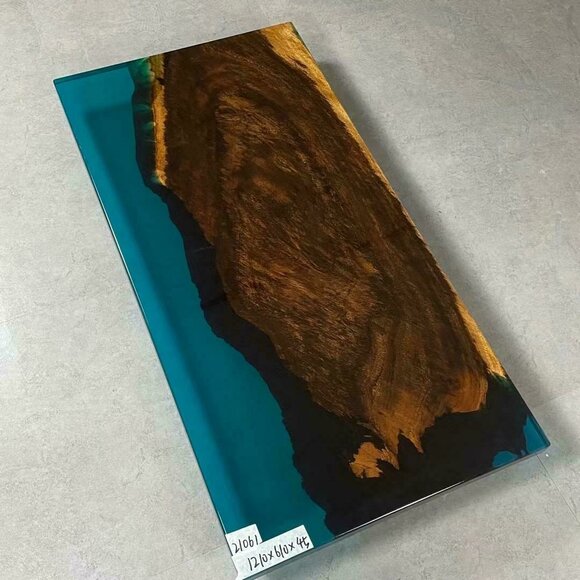Couchtisch River Table Echtes Holz Flusstisch Massiv Epoxidharz Tische 121x61cm