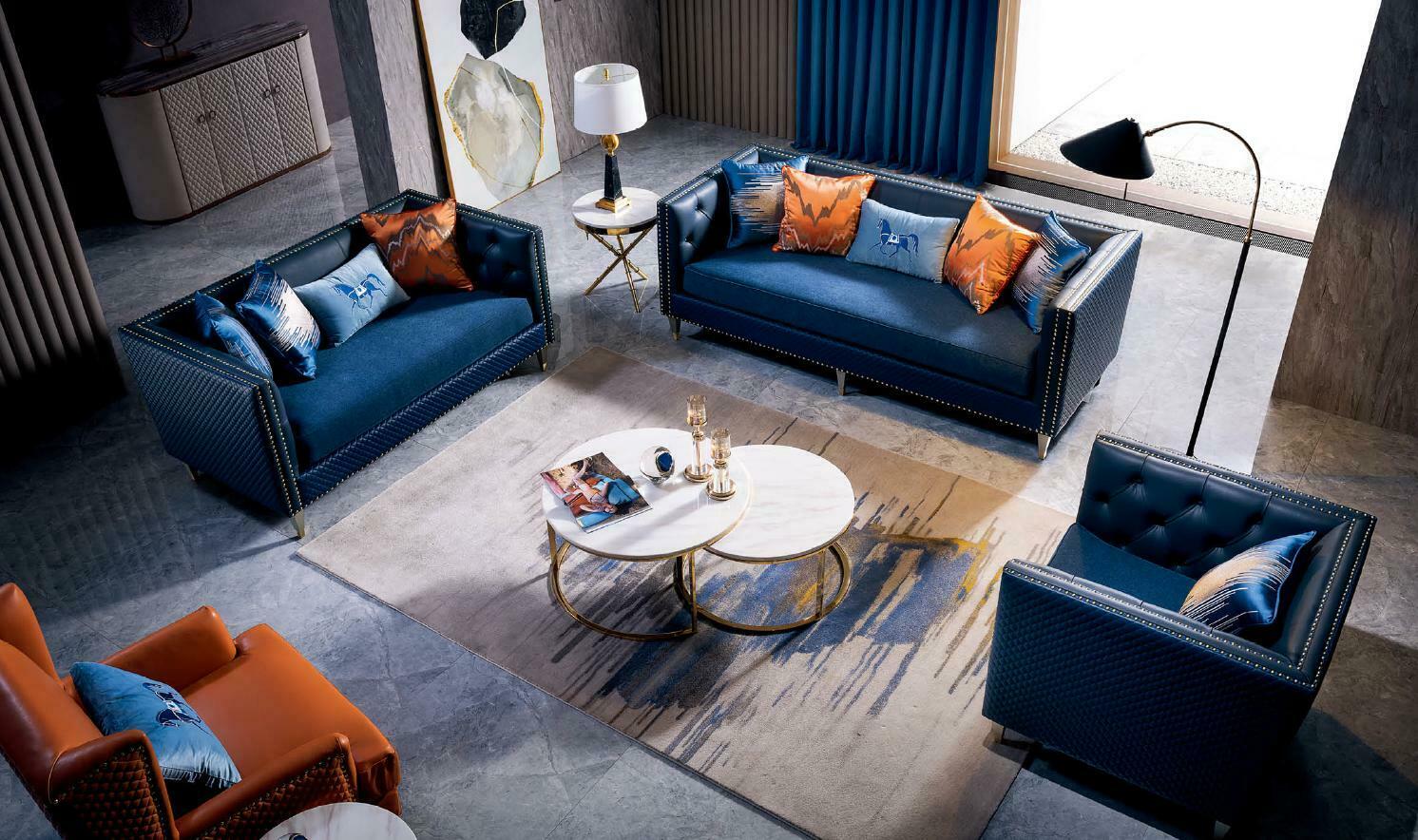 Design Dreisitzer Couch Polster Sofa Sitz Sofas Zimmer Möbel 3er Dreisitzer Neu
