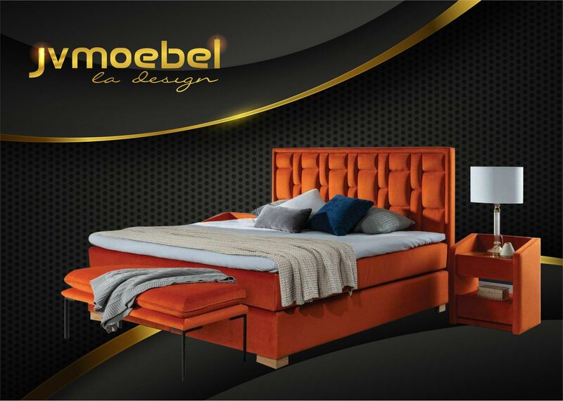 Design Bett Schlafzimmer Set 4tlg. Nachttisch 2x Sitzbank Betten moderne Möbel