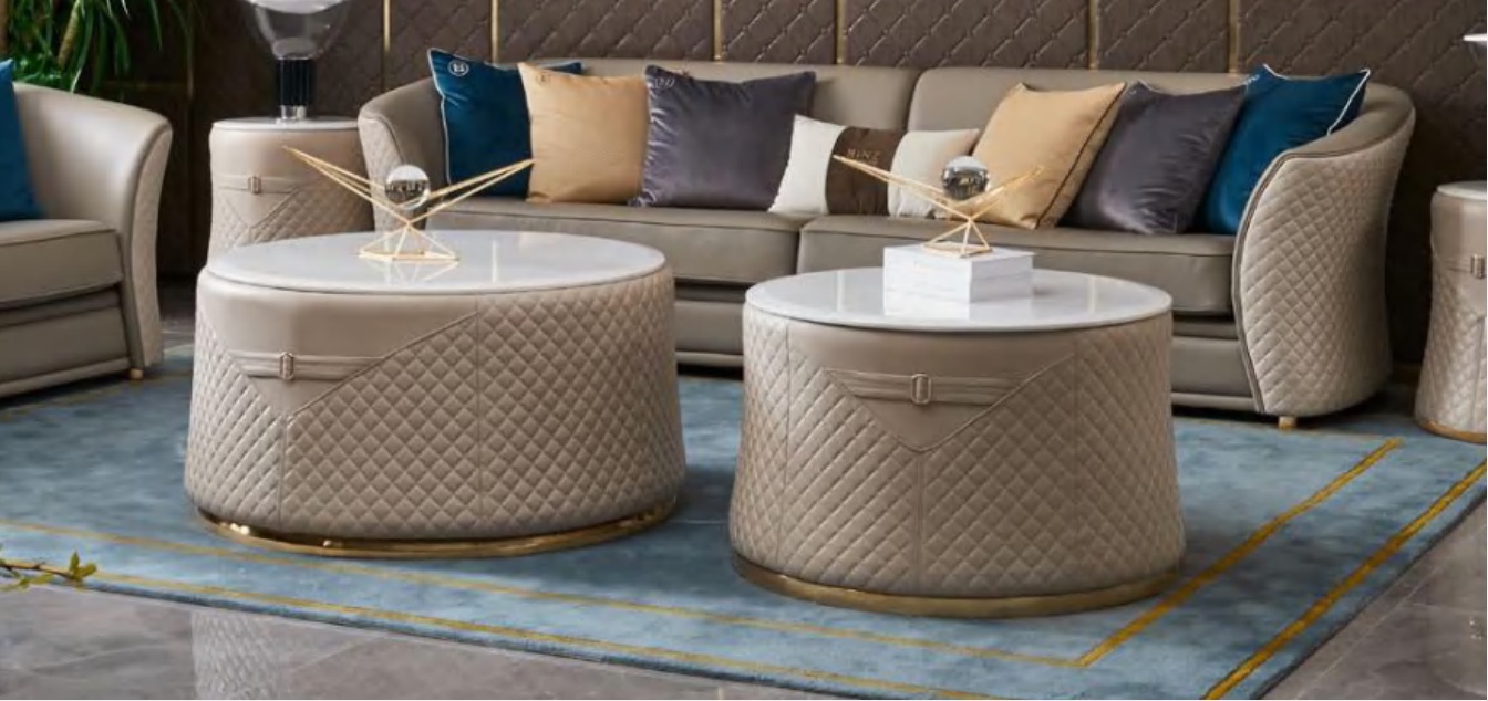 Runde Set 2x Couchtisch Kaffeetisch Beistelltisch Designer Wohnzimmer Tische Neu