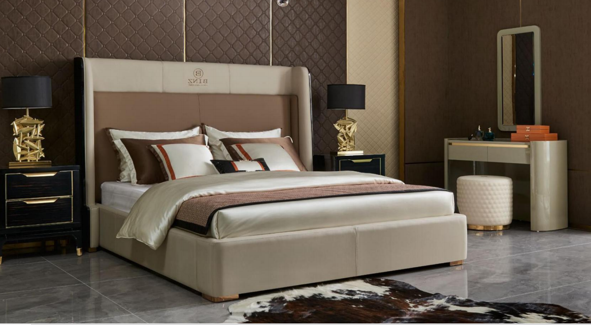 Luxus Hotel Betten Doppel Bett Design Holz Modern Bett 180x200 Schlafzimmer Ehe