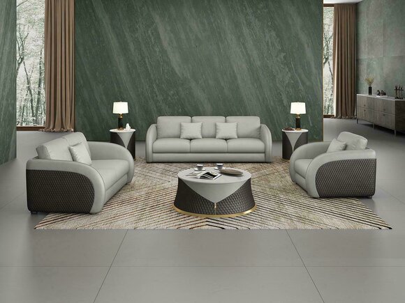 Garnitur Leder Designer Sofa Couch Polster 6tlg. Set Garnituren Couchtisch Tisch