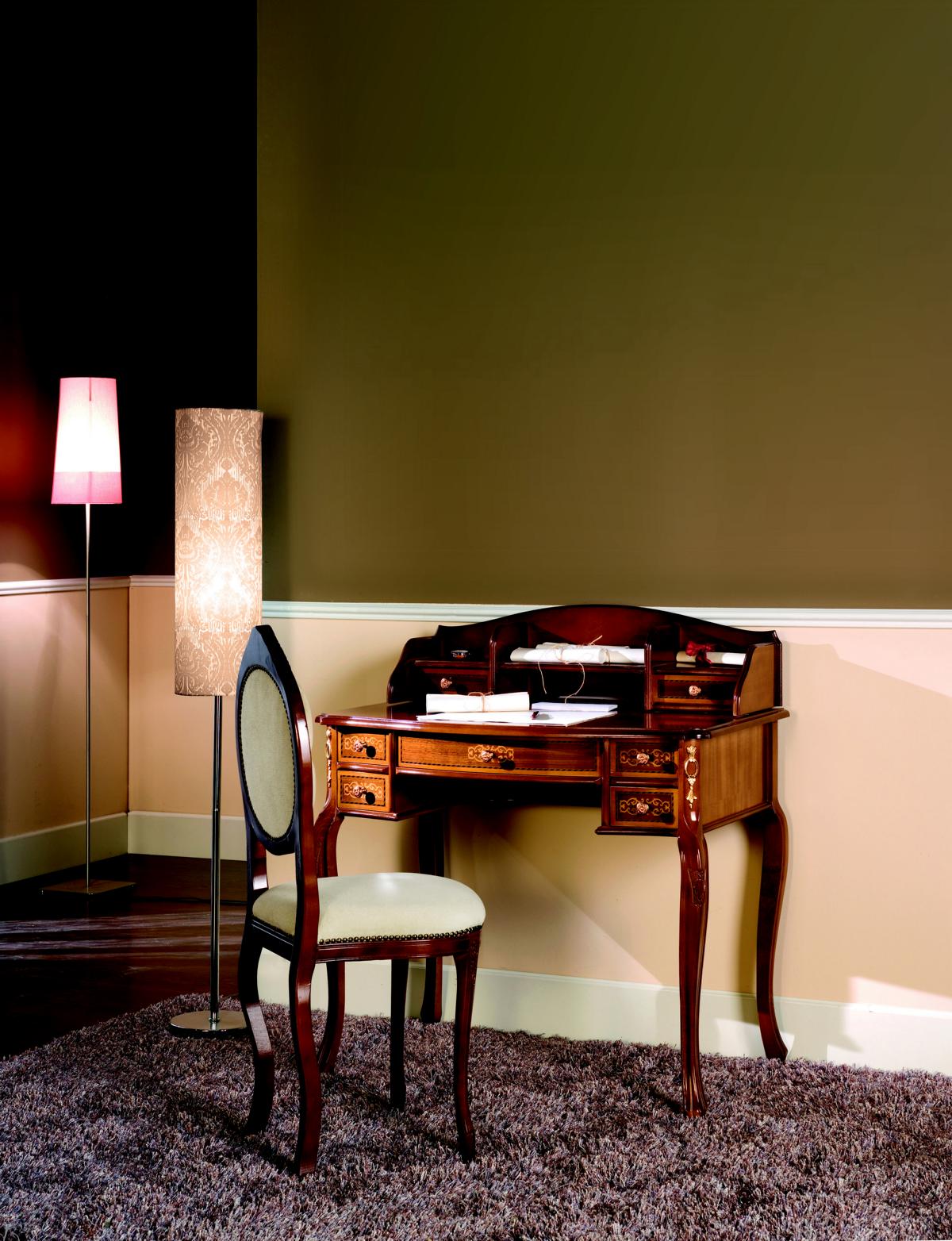 Möbel Sekretär Antik Barock Stil Luxus Tisch Büro Kommode Holz Italienische Möbel Neu