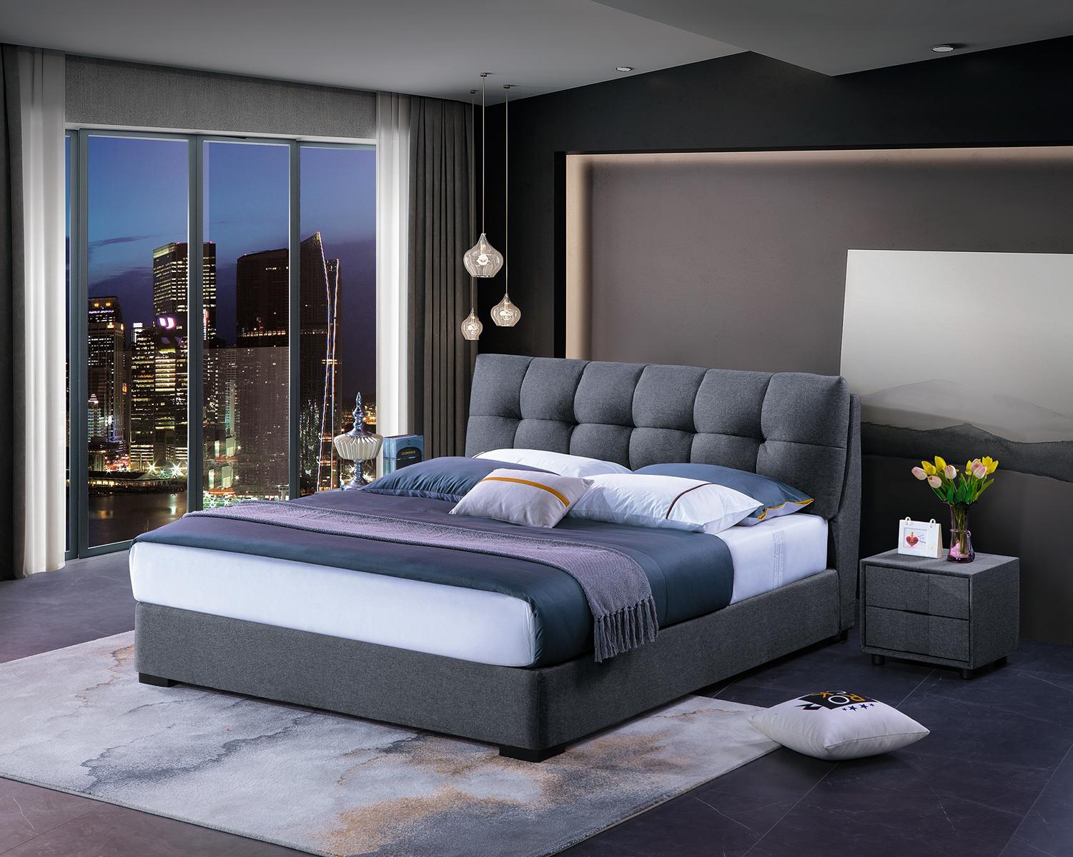 Bett Design Luxus Doppel Hotel Betten Ehe Schlaf Zimmer Blau Stil Weiß Möbel Neu
